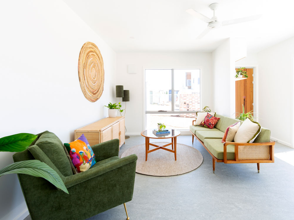 Living room North Wright Sustainable Precinct showcase home