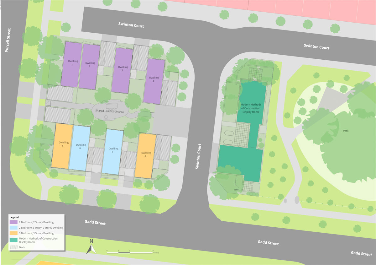 Jacka Micro_Lots Demonstration Precinct_V5_web Map view of Jacka Small Footprint Housing project