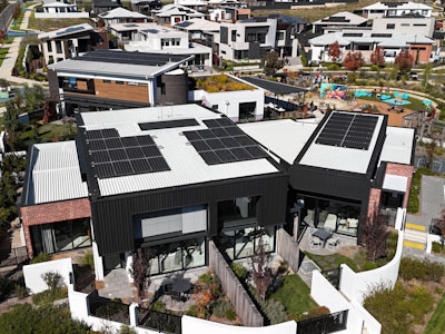 Solar panels SLA display village