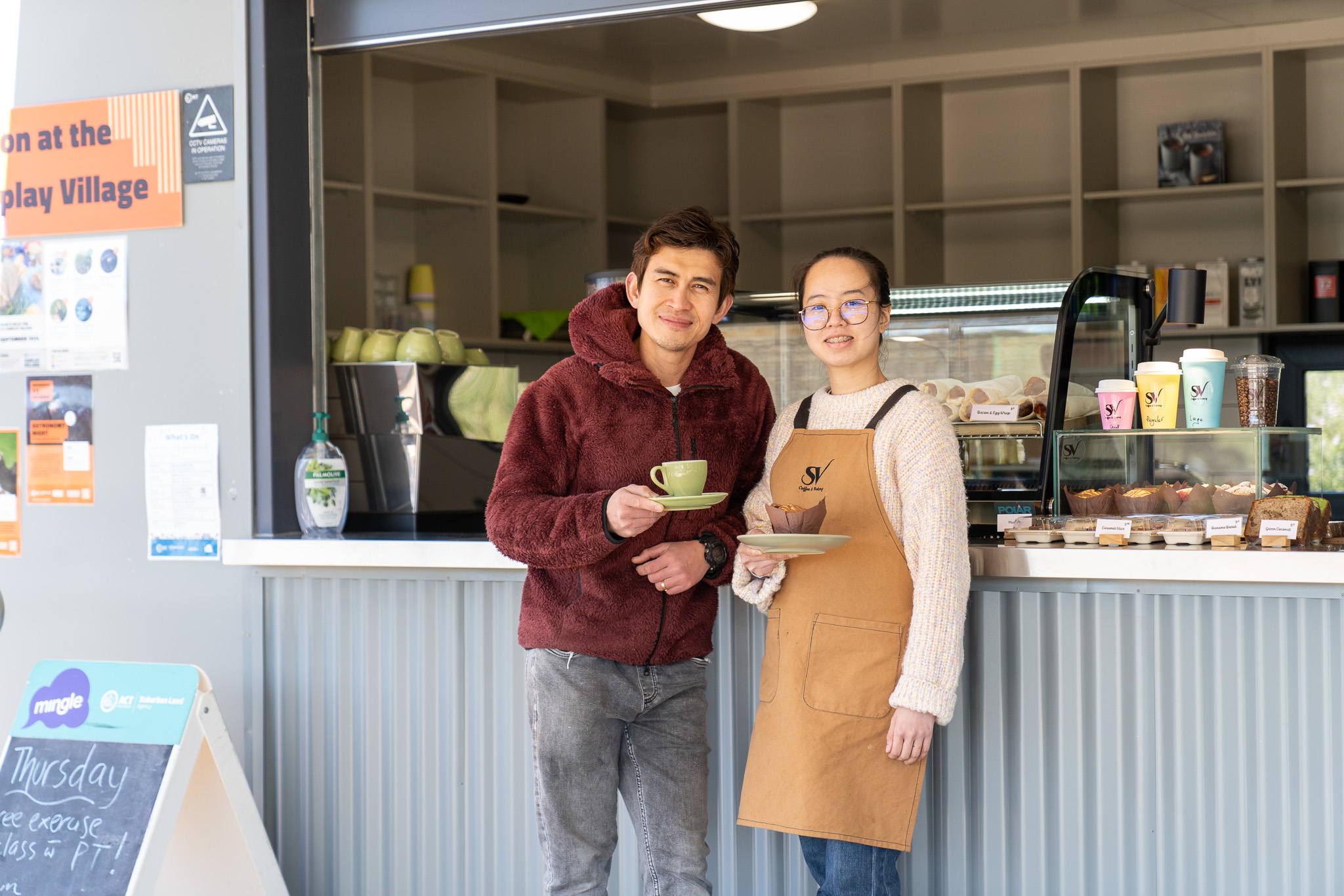 Food and coffee at Heartbeat café