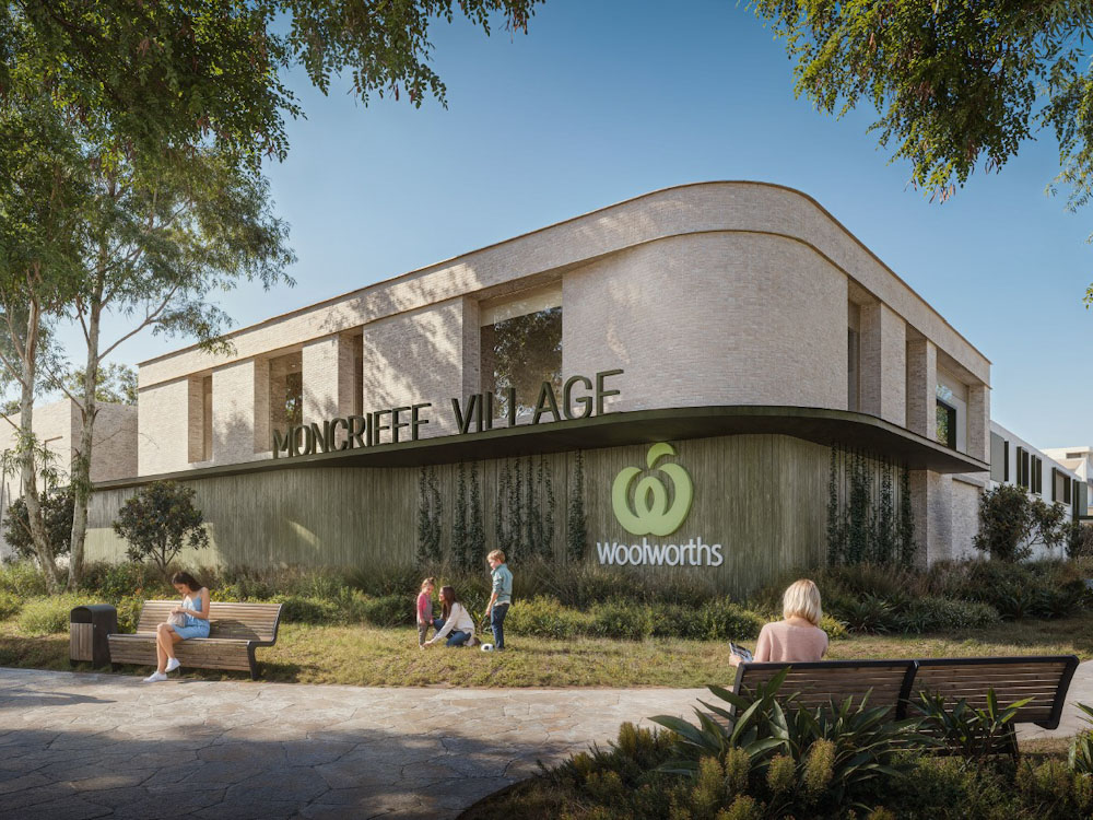 Moncrieff Group Centre - Artist impression 1 © Woolworths Group - Clarke Hopkins Clarke