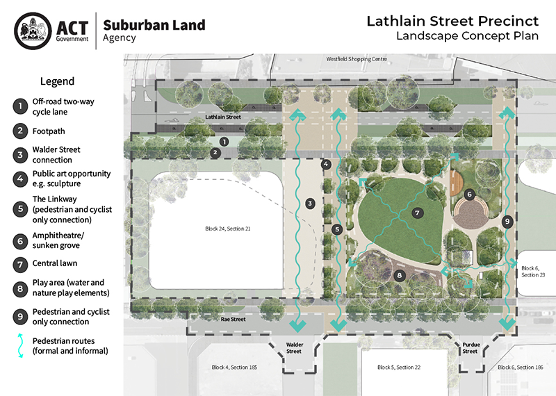 Concept plan of Lathlain Precinct