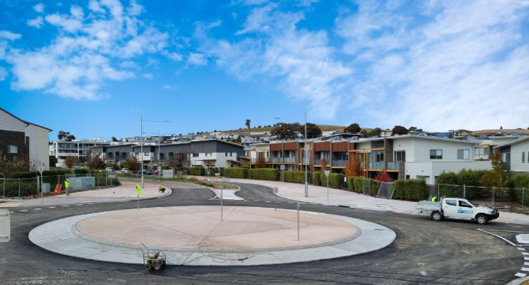 Lawson roundabout Stockman Avenue is now complete