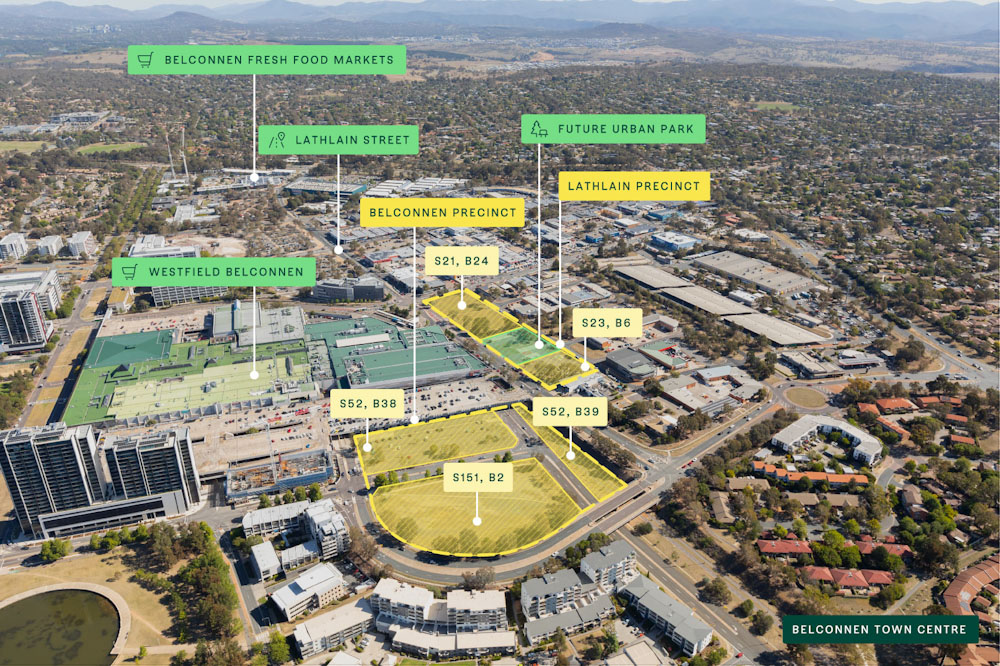 Aerial View of Belconnen town Centre