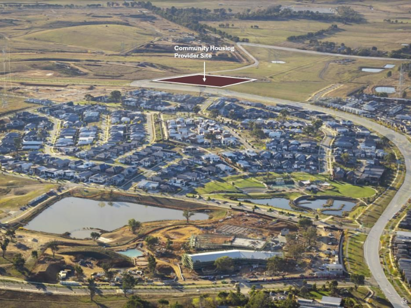 Annotated aerial of Ginninderry community housing site