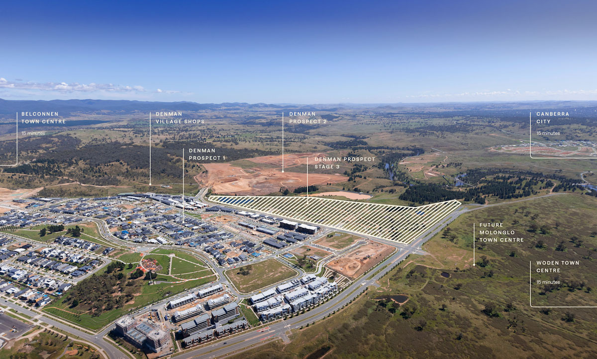 Aerial view of Denman Prospect stage 3
