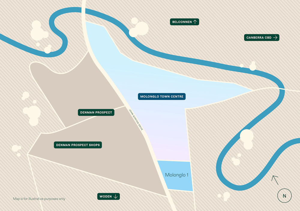 Map location image of Molonglo Town Centre