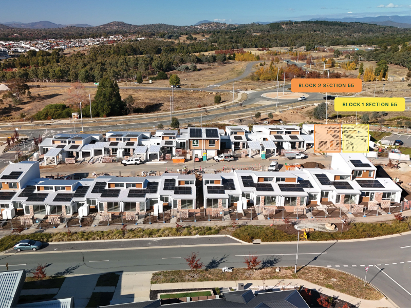 Aerial markup of North Wright precint