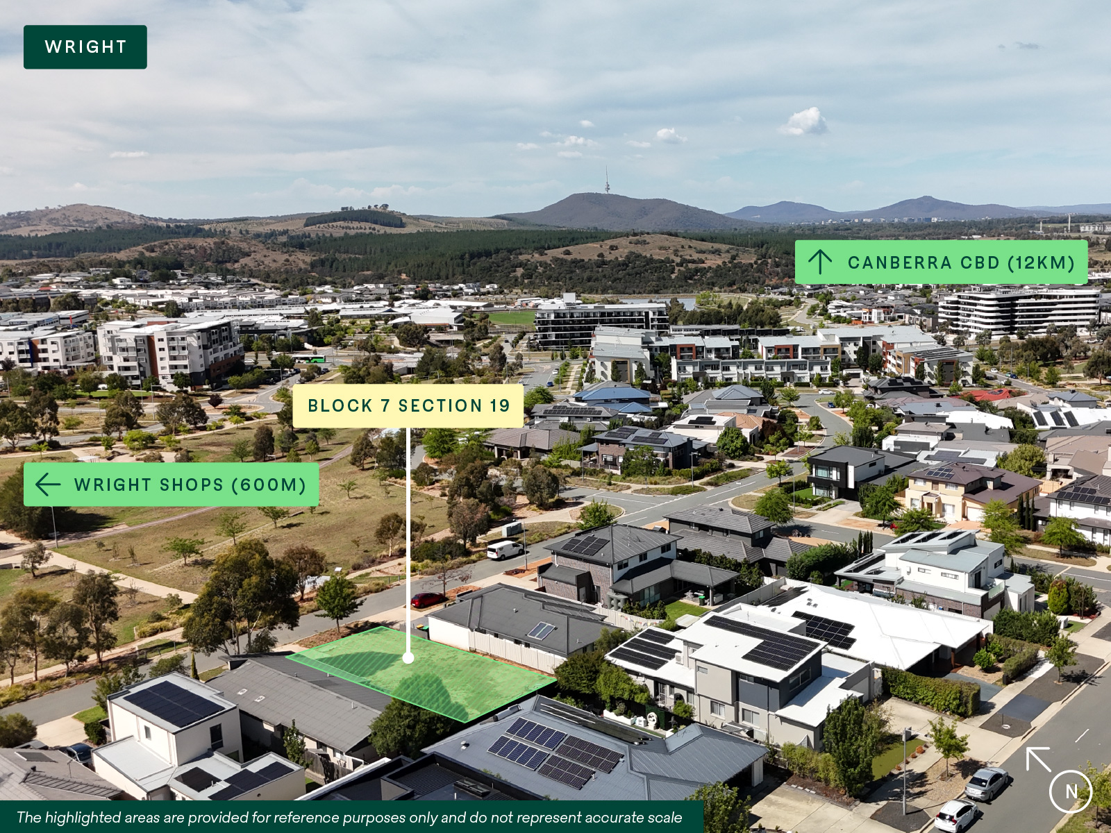 Highlighted block aerial image for Wright Block 7 Section 19